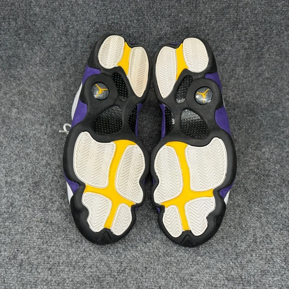 Jordan 13 Retro Shoes Men's 12 White Purple Lakers Athletic Hooping‎ Sneakers
