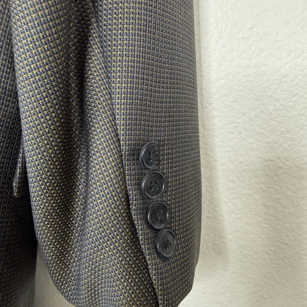 Joseph Abboud Nordstrom Mens 42S Blazer Grey Tan Super 100s Wool 3 Button Jacket