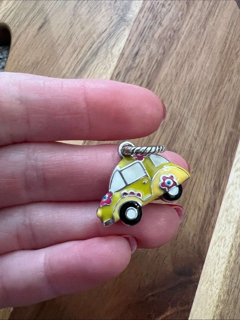 Brighton Yellow Floral Car Charm for Kids Jewelry