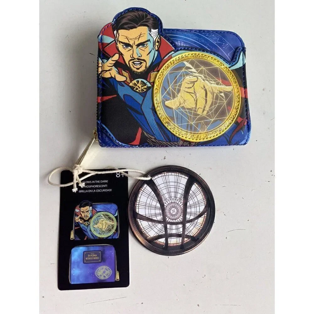 Loungefly Marvel Dr Strange Multiverse‎ Madness Glow in Dark Wallet NEW