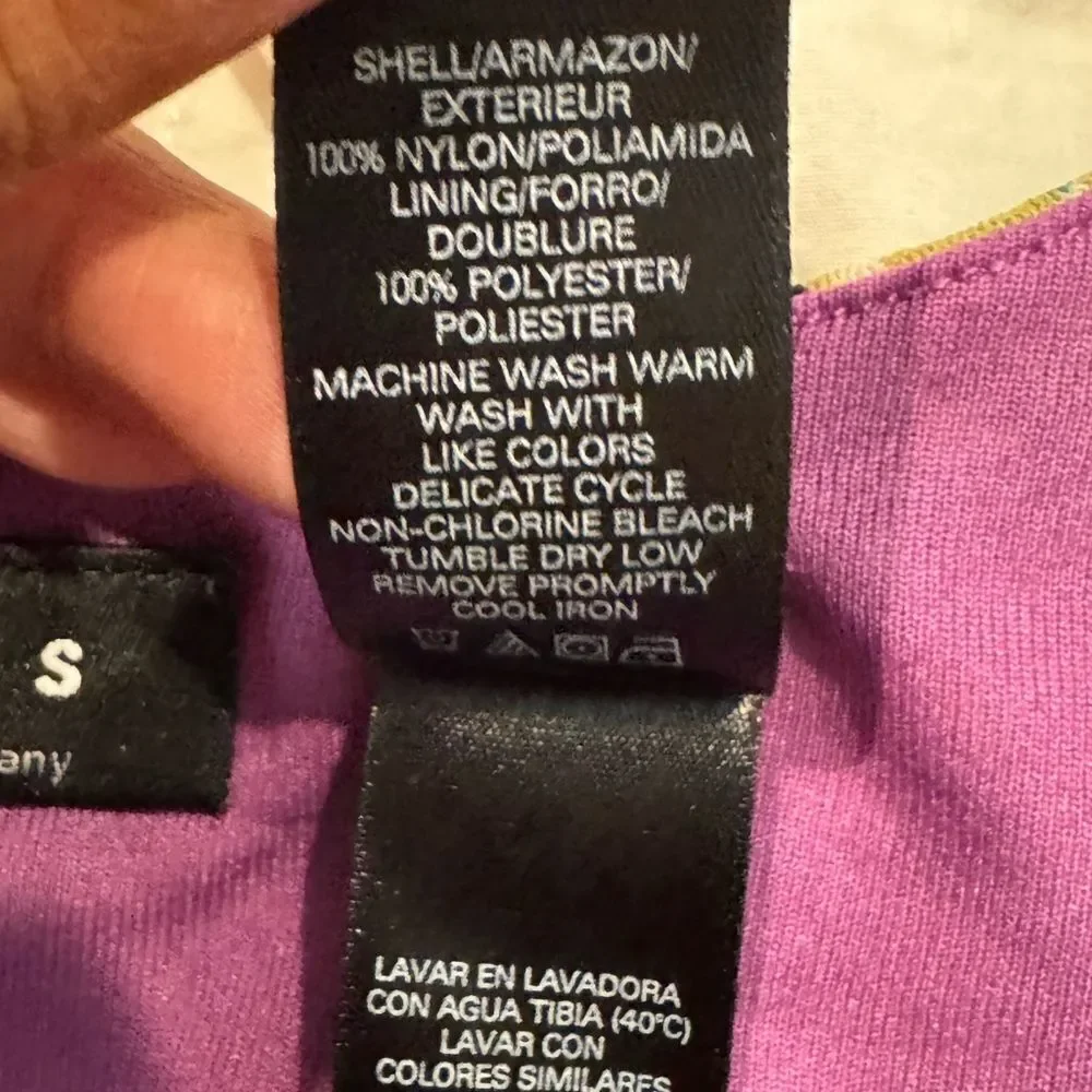 Axcess Purple and Black Patterned Short Sleeve Top