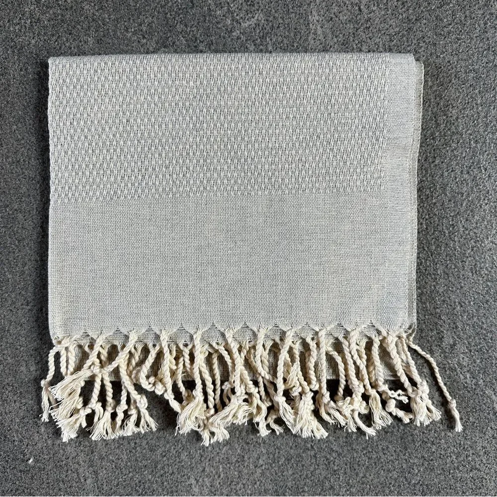 NEW Turkish Peshkir Kitchen Dish Tea Hand Towel Peshtemal 100% Cotton Light Gray