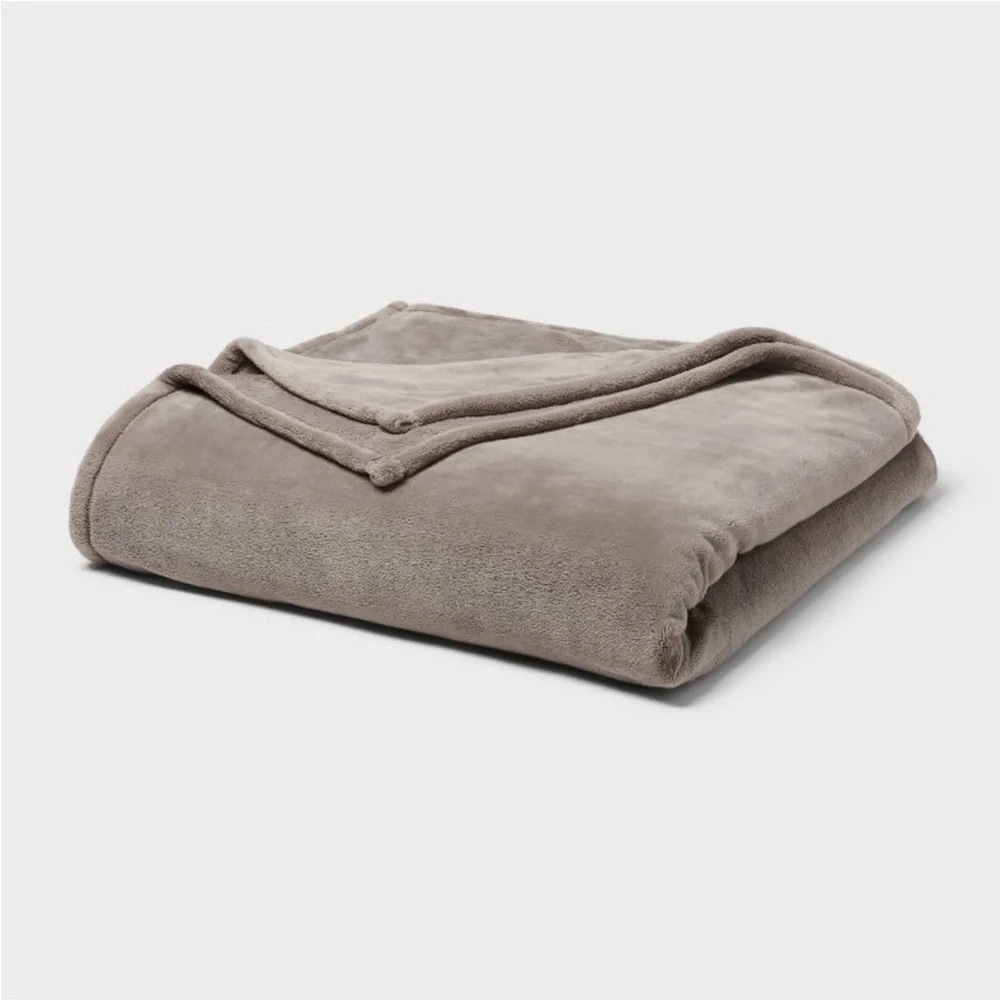Target soft grey throw blanket