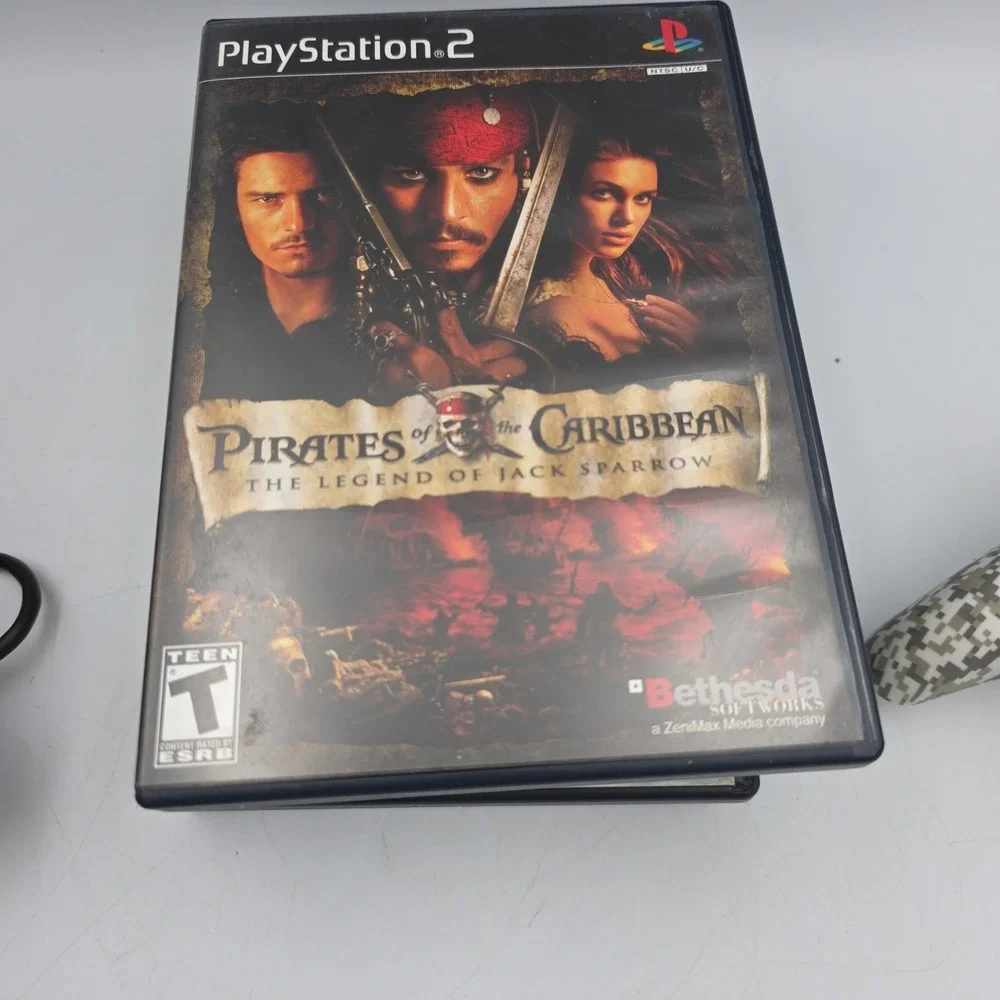 Sony PlayStation 2 PS2 Slim Black Console Bundle SCPH-77001 & 17 Games Tested