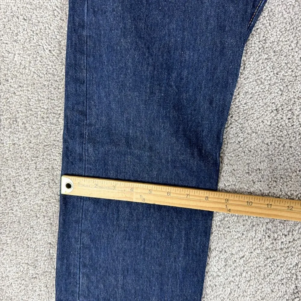 Levis 501 Jeans Men 33x34 Dark Blue Button Fly Denim Straight Leg 00501-0115