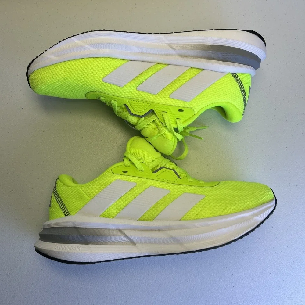 adidas Galaxy 7 Lucid Lemon Neon Green Running Shoes Men's Size 6.5 JQ2624