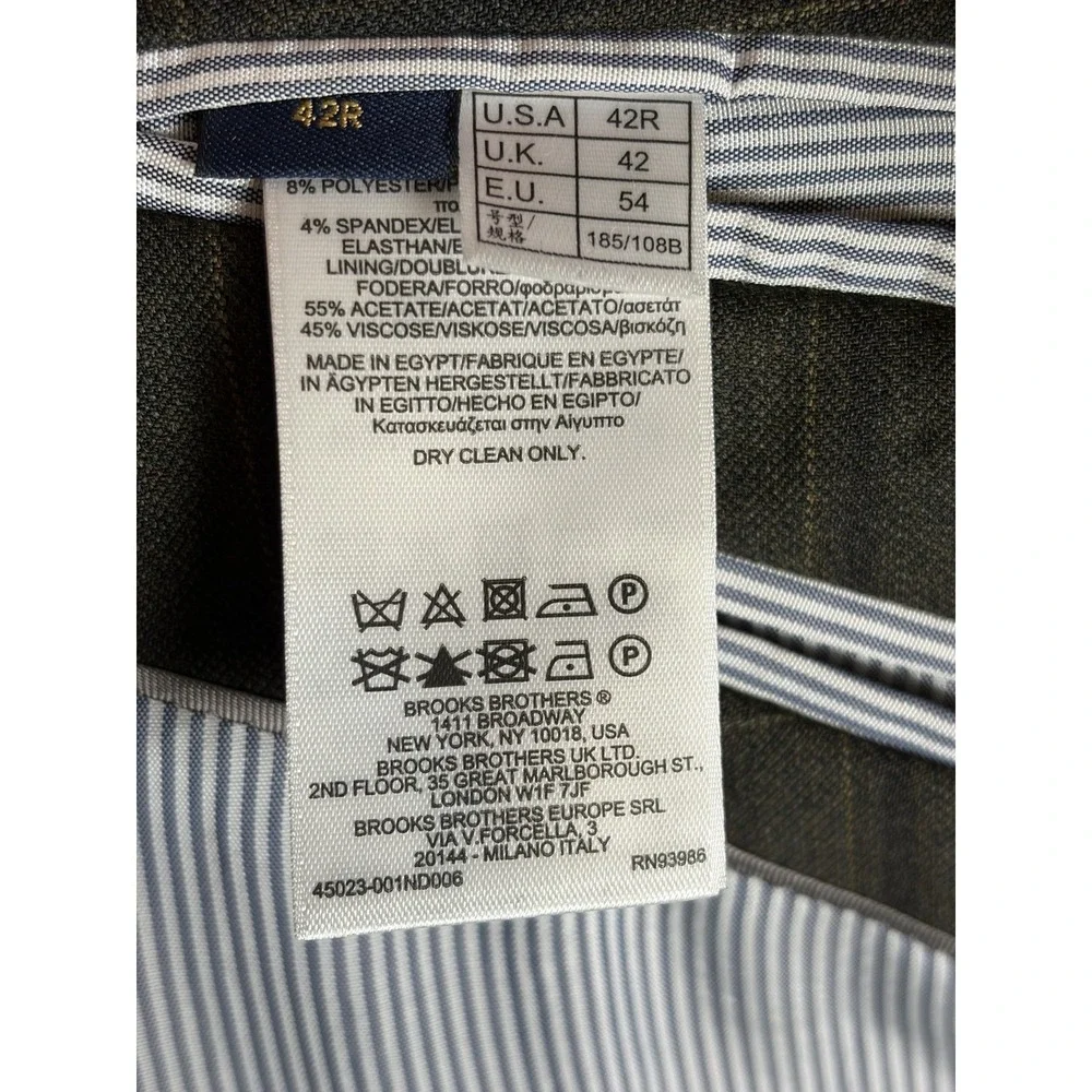 BROOKS BROTHERS Explorer Regent Wool Bl Plaid Blazer Sport Coat Jacket 42R