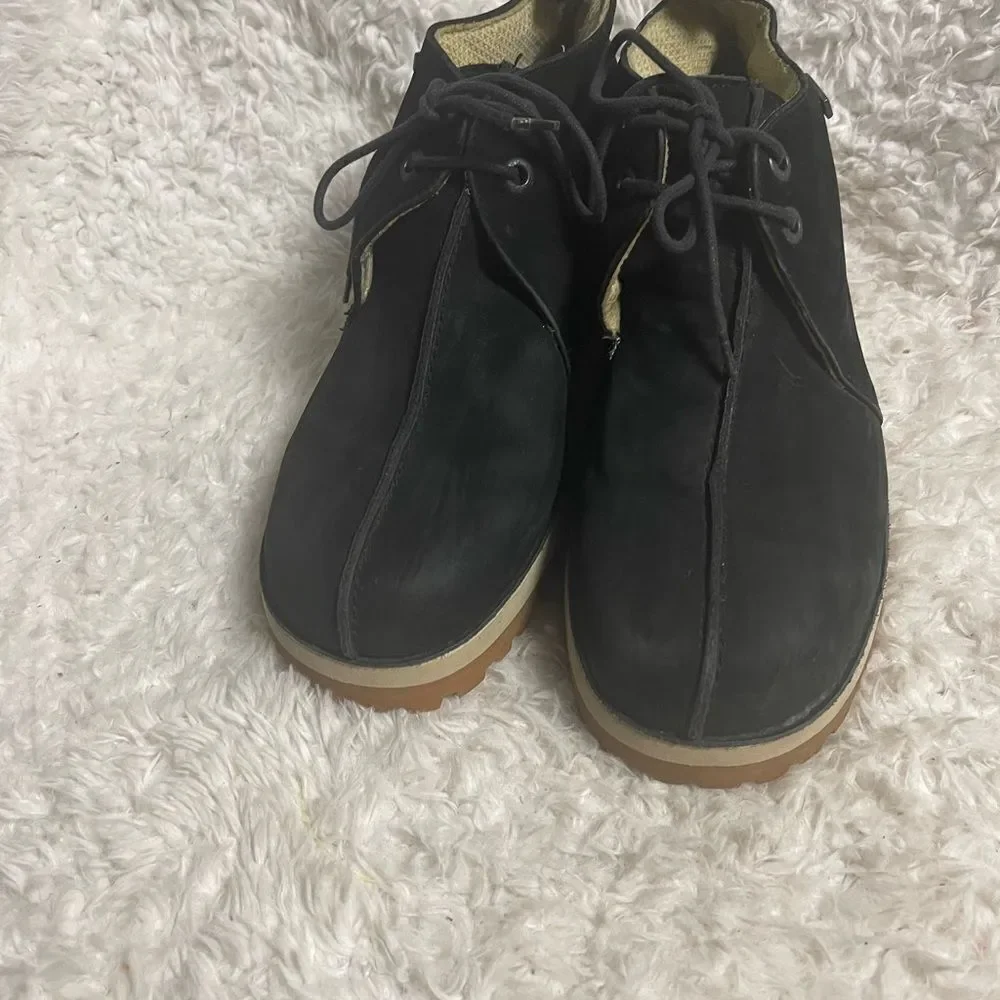 Buffalino B Boots Men's Black Nubuck lace up Boots SZ10 Rubber soles.