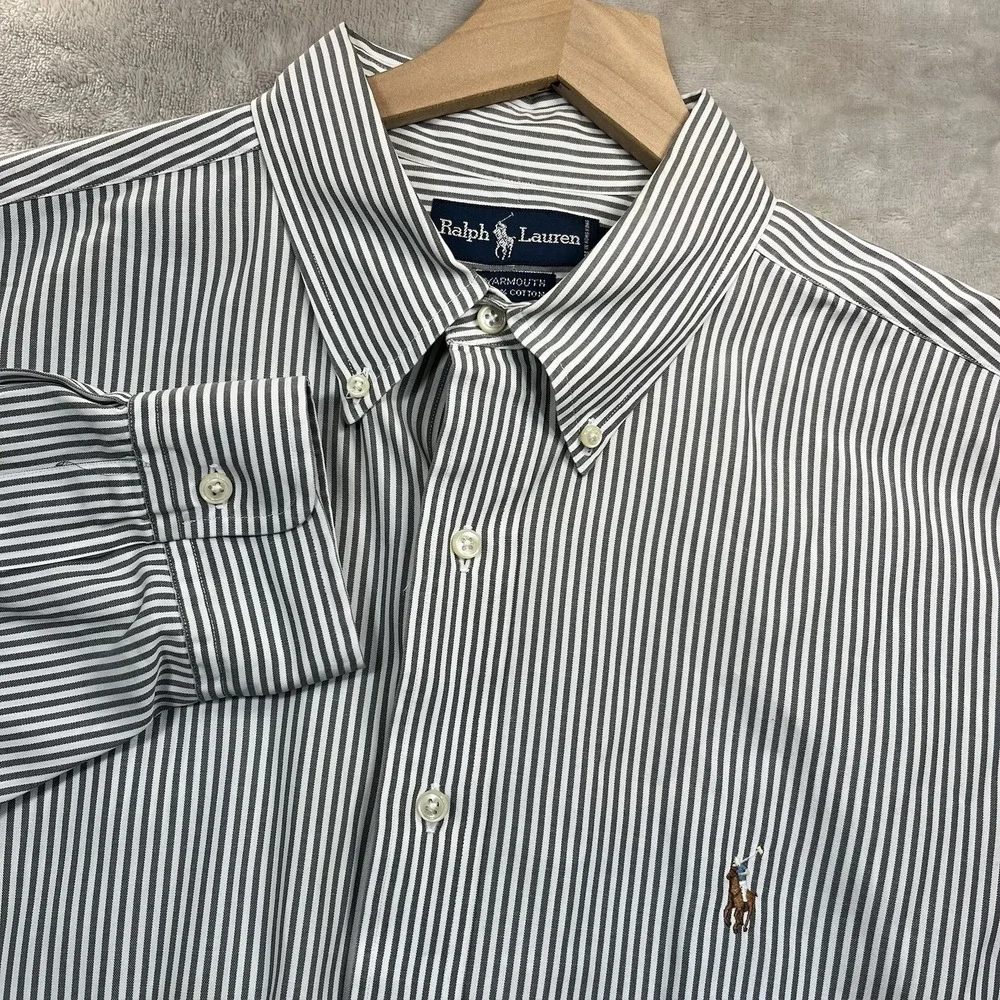 Polo Ralph Lauren Yarmouth Striped VTG Button Down Shirt 17.5-34