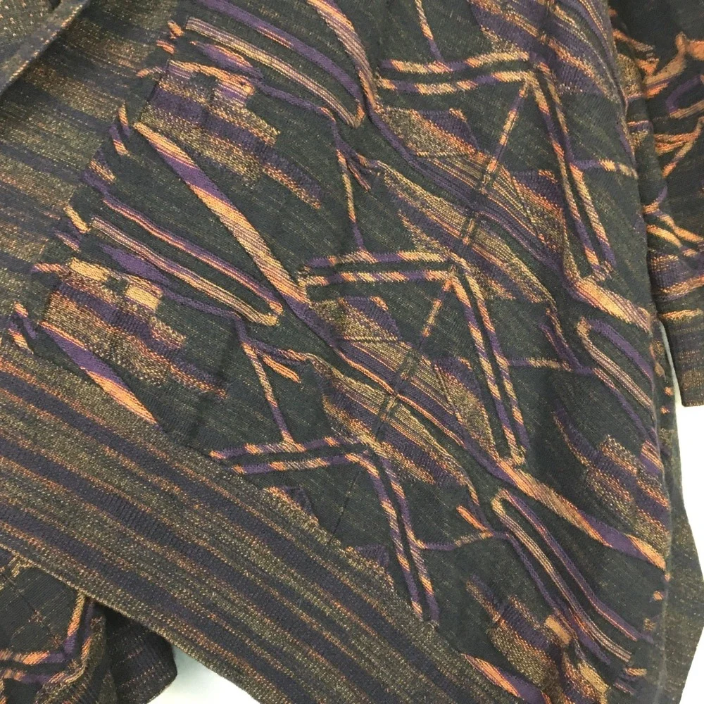 Soft Surroundings Geometric Draped Waterfall Cardigan‎ Womens S Multicolor