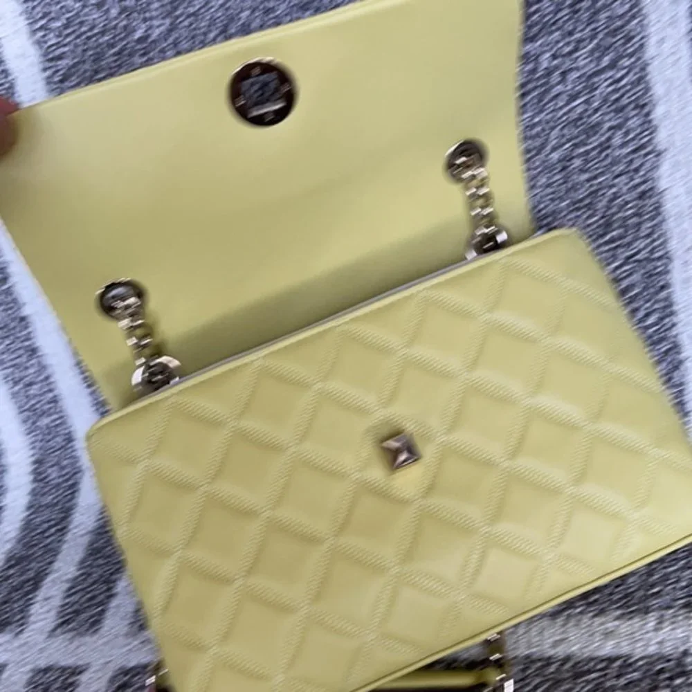 Kate Spade Natalia Smooth Leather Medium Flap Shoulder Bag Frosty Lime