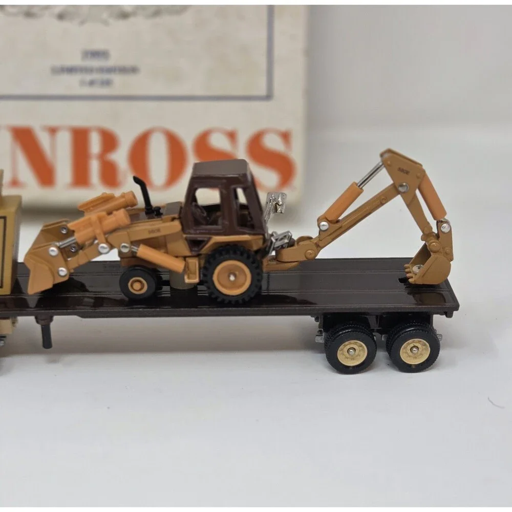 Winross 1993 PSATS Tractor Trailer w/ Case Backhoe Loader 1/225 LE Diecast