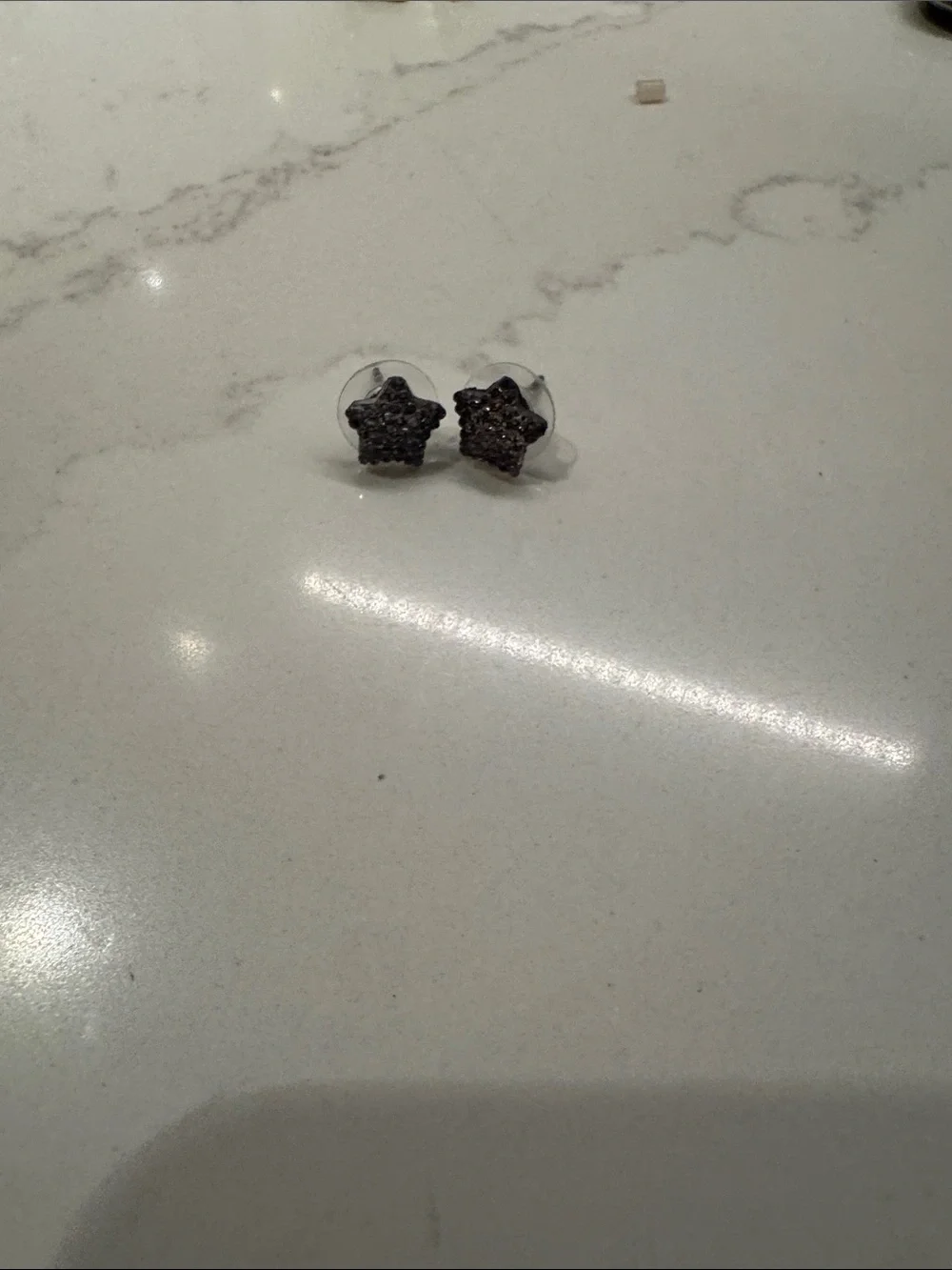 Purple Star Druzy Stud Earrings