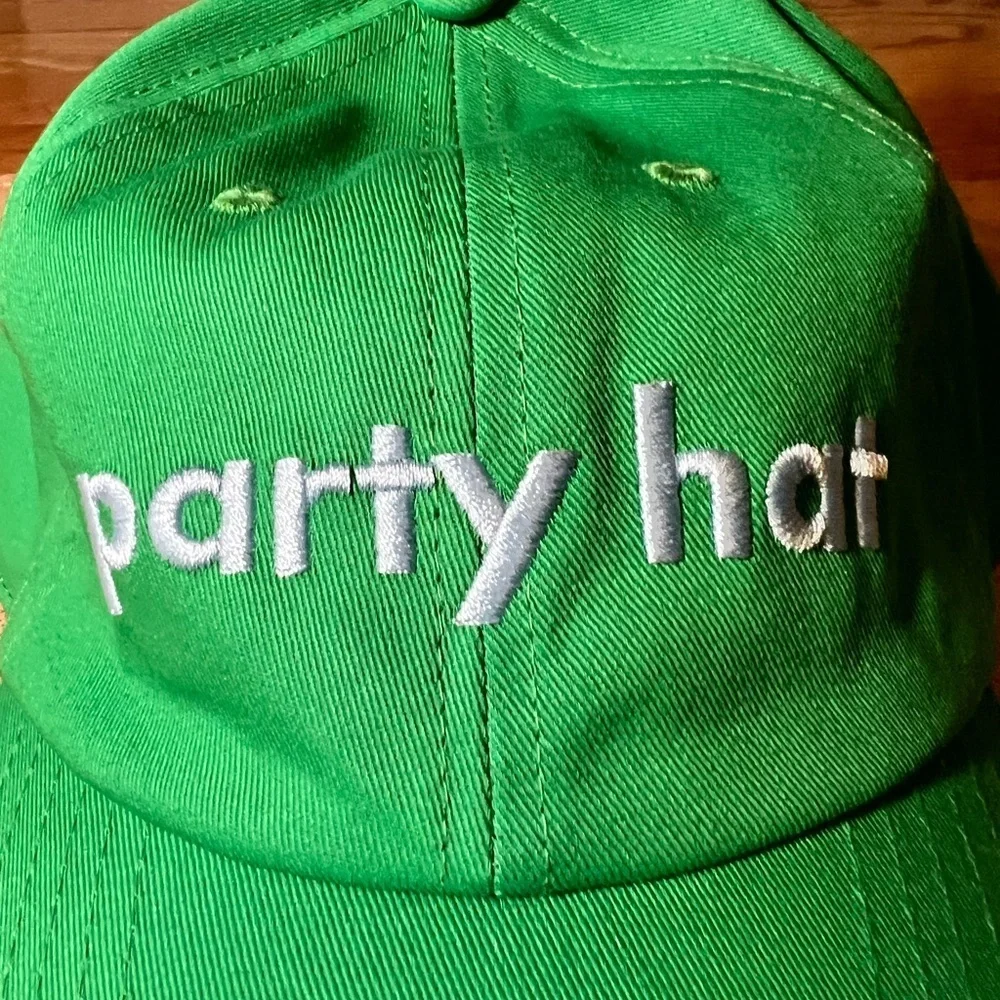 NWT Kate Spade Green Embroidered Party Hat