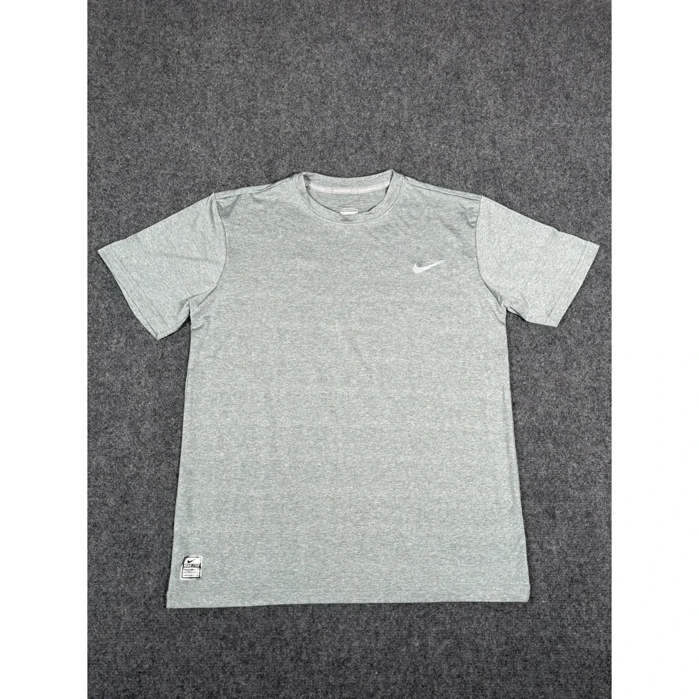 Nike Pro Training Shirt Mens Small Gray Gym Hiking Running‎ Stretch Swoosh EUC