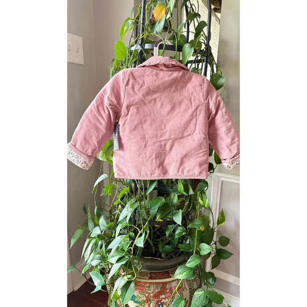 NWT OshKosh B'gosh toddler Girls Pink Corduroy Jacket Size 2T