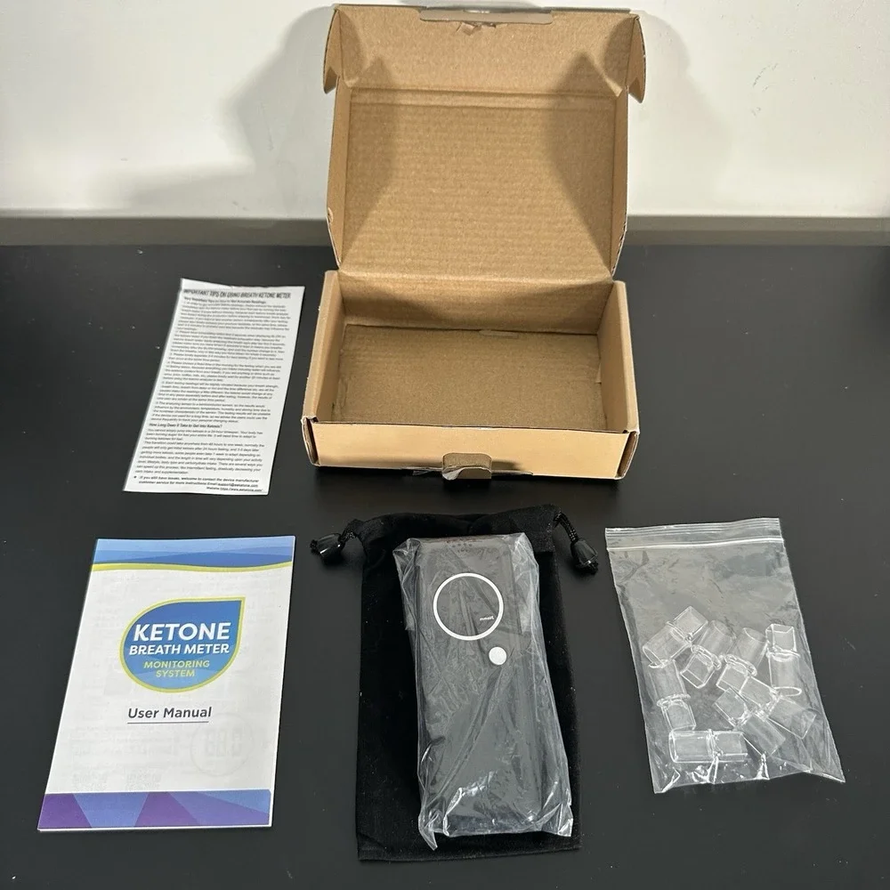 Ketone Breath Analyzer, Portable Ketosis Tester for Family Health with 8 pieces