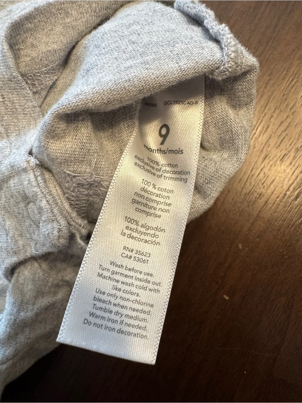 Carter's Gray Hooded Baby Romper