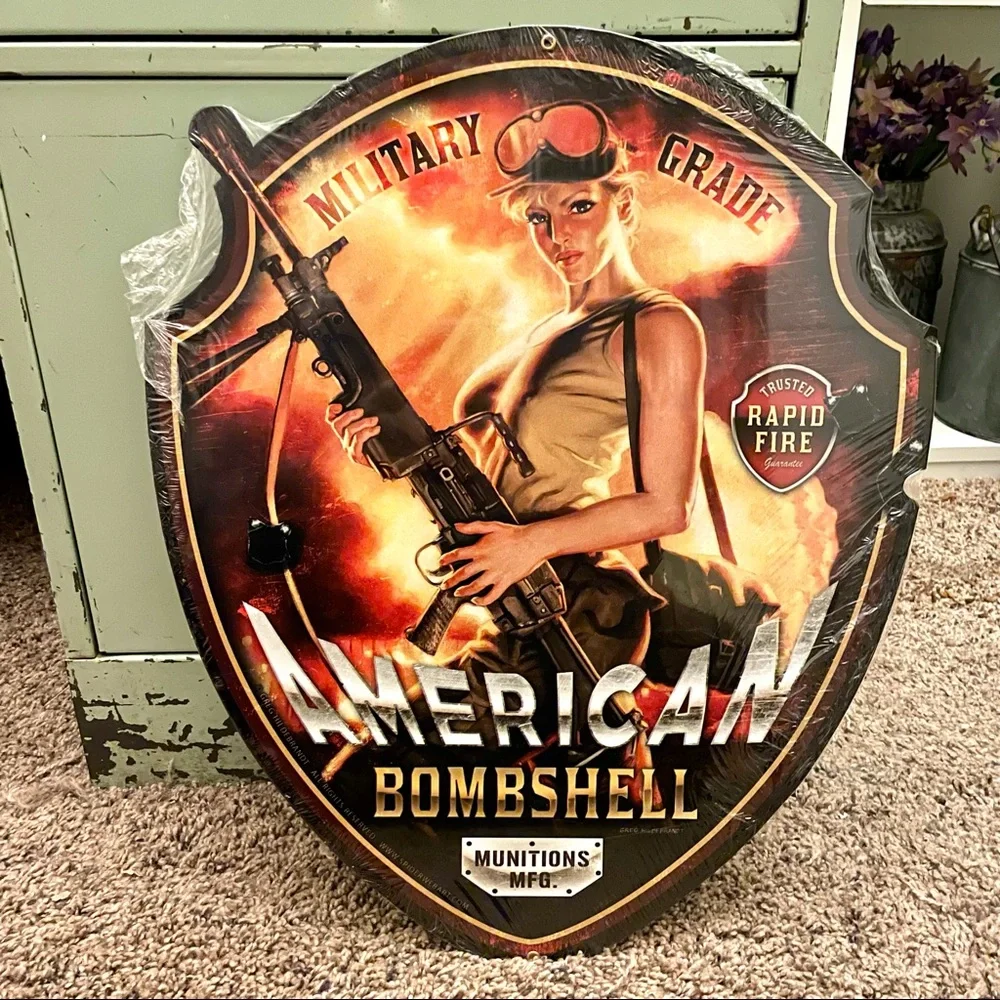 NEW Heavy Duty Steel Military Grade American Bombshell Munitions MFG Metal Sign