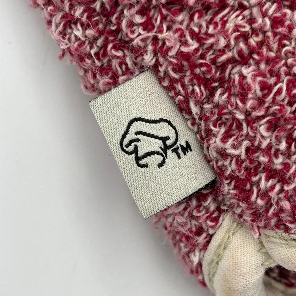 Pampered Chef Oven Mitt 100% Cotton Terry Cloth Cranberry Red Retired 1329