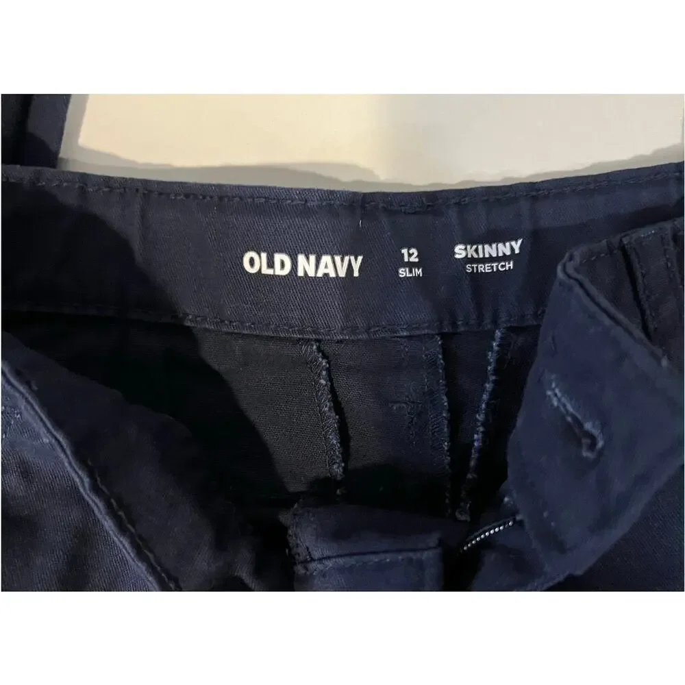 Old Navy Skinny Chinos in Dark Blue - Size 12 Slim