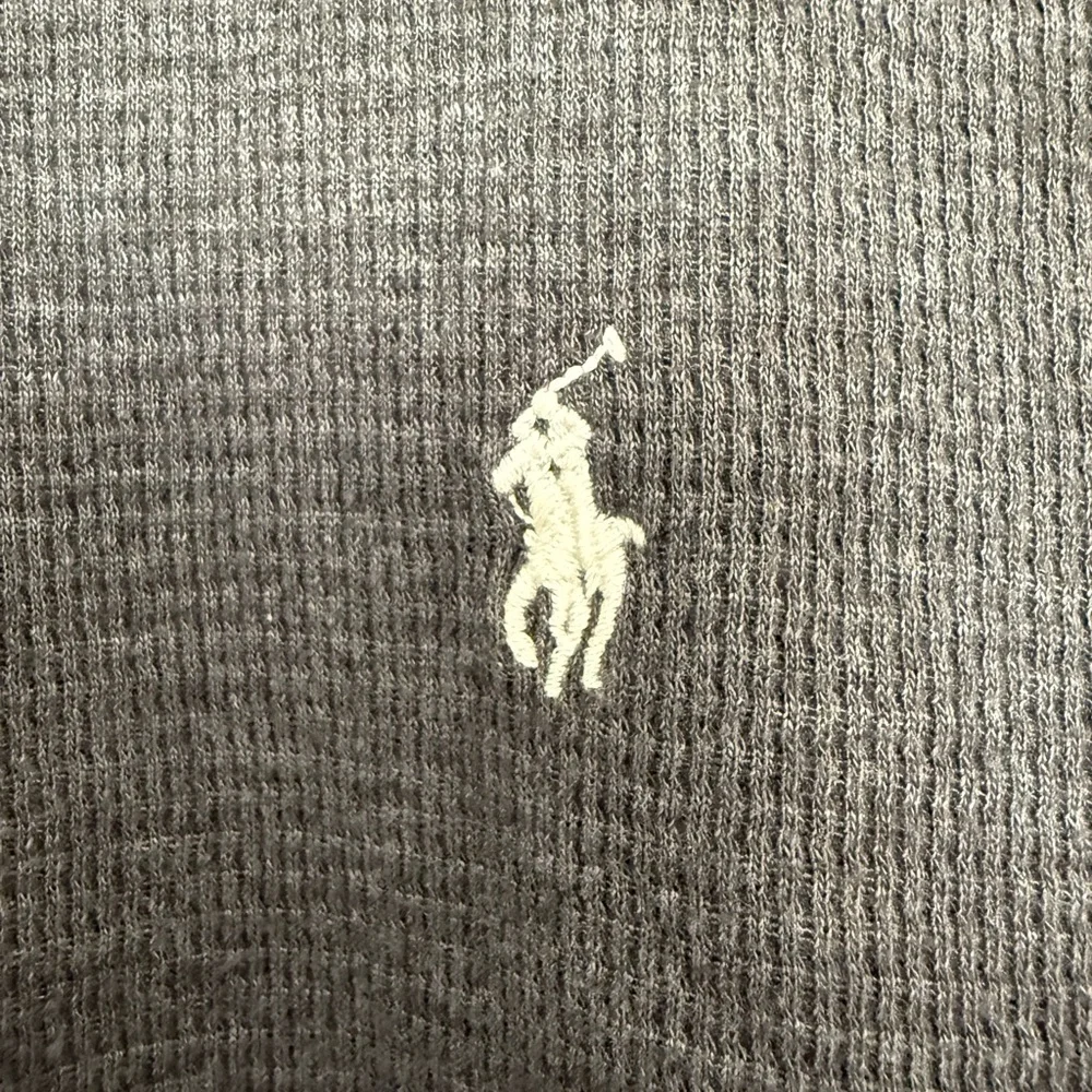 Polo Ralph Lauren Men’s Gray Waffle Knit Thermal Long Sleeve Crew Neck Shirt M