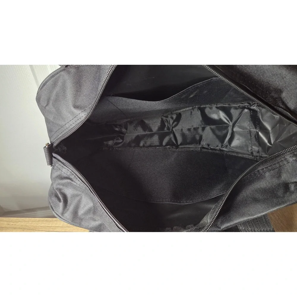 Small Black Gym Bag 14x10 Travel Sport Duffel with Shoulder Strap