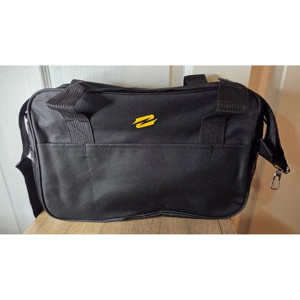 Small Black Gym Bag 14x10 Travel Sport Duffel with Shoulder Strap