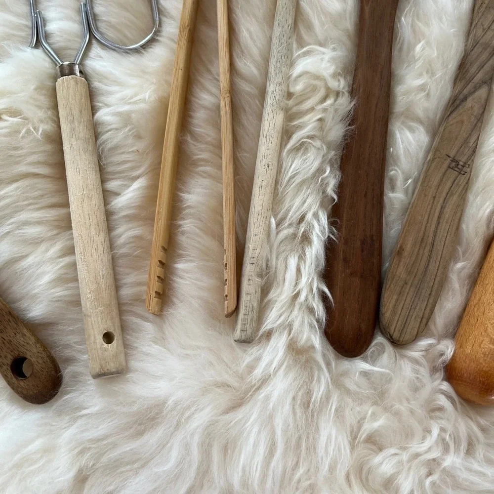 Vintage Rustic Wooden Utensils Kitchen Bundle