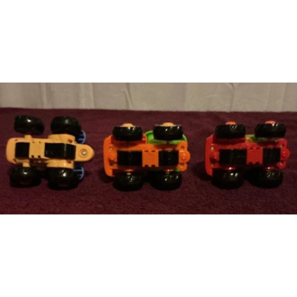 Huile 3 Pcs Friction Powered  Push and Go Trucks Construction And Tractor Cars