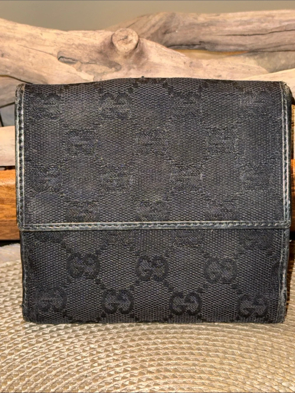 Gucci Men’s Black GG Canvas Bifold Wallet