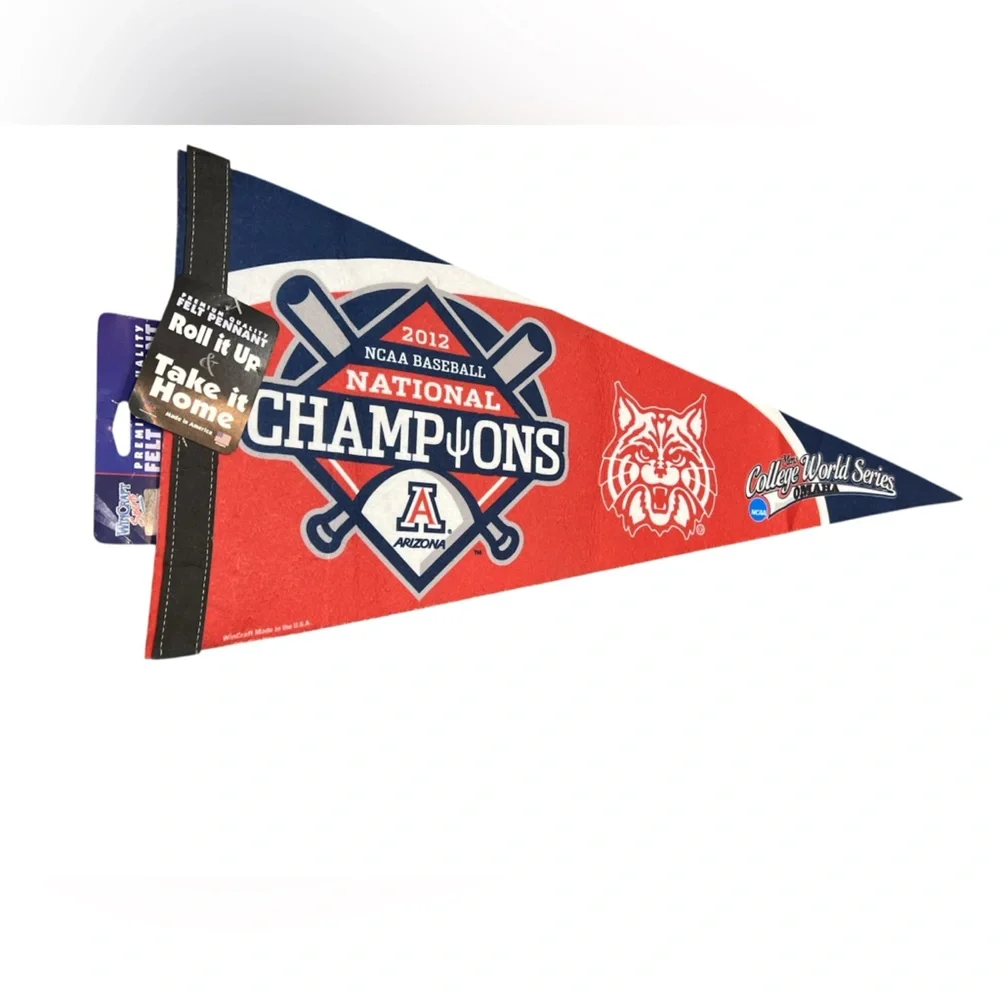 U of A Arizona Wildcats National Champions NCAA Baseball Pennant