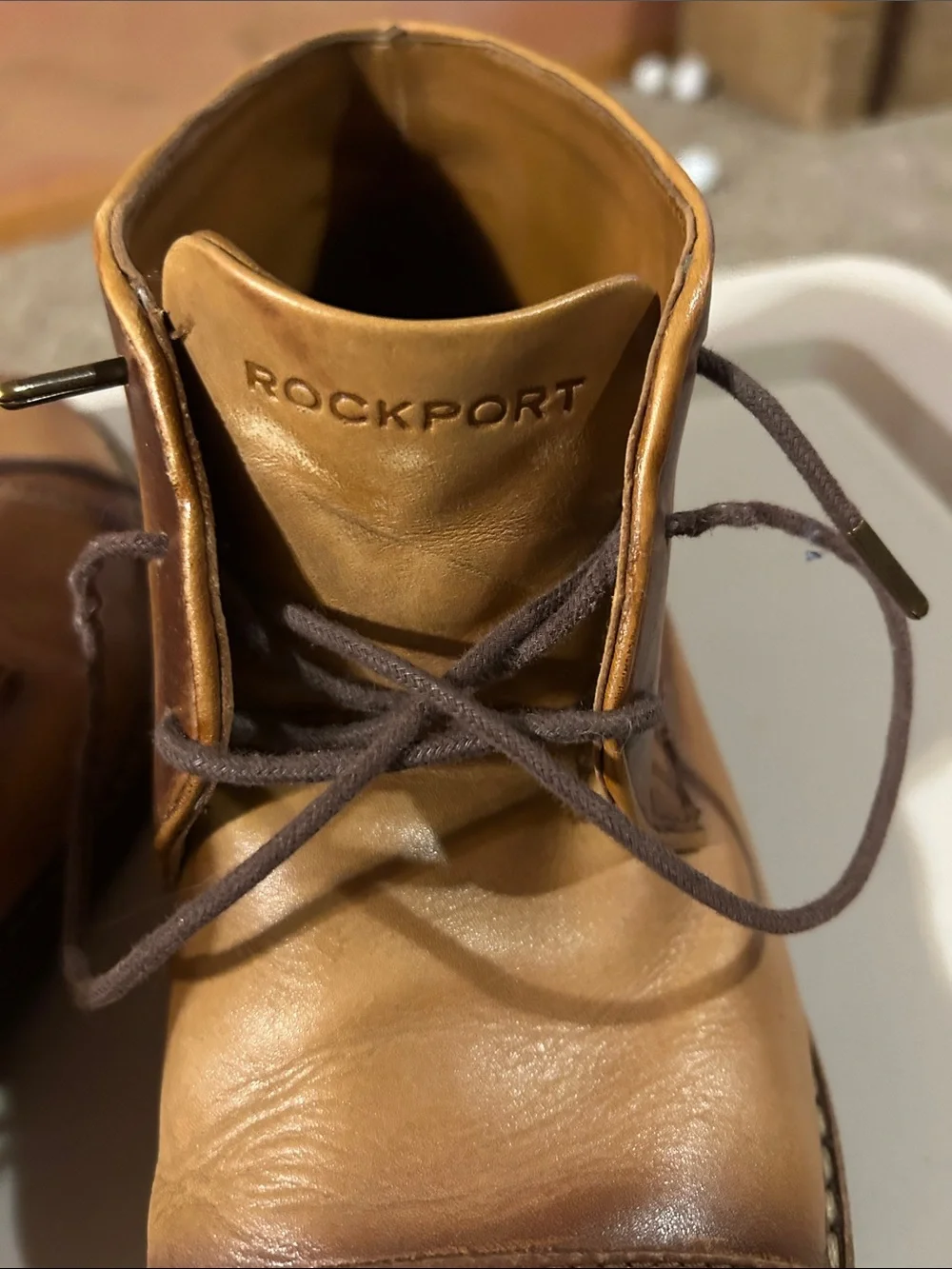 Rockport Men’s Two-Tone Brown Leather Chukka Boots