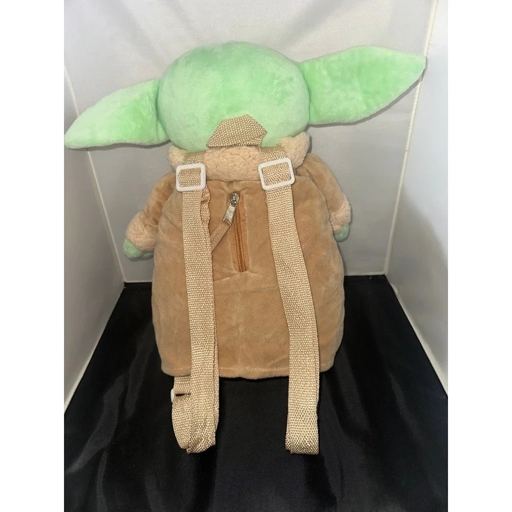 Star Wars Mandalorian Grogu Baby Yoda Plush Backpack Green Tan 12 Inch Bag