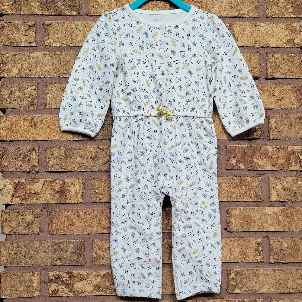 Carter's Jumpsuit with Floral and Feather Accents Size 18 Months