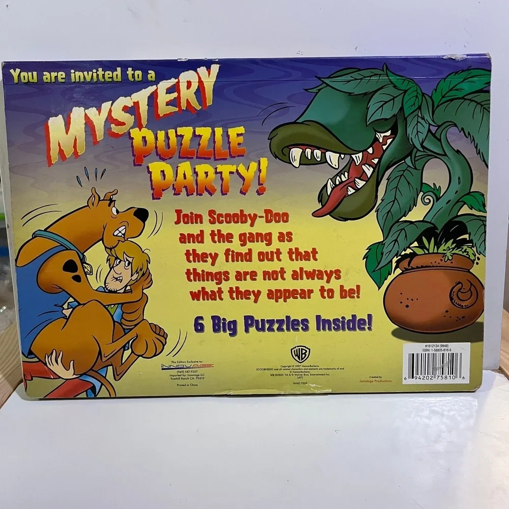 Scooby Doo Mystery Puzzle‎ Party 6 Big Puzzles Pages Hanna Barbara Shaggy  Velma