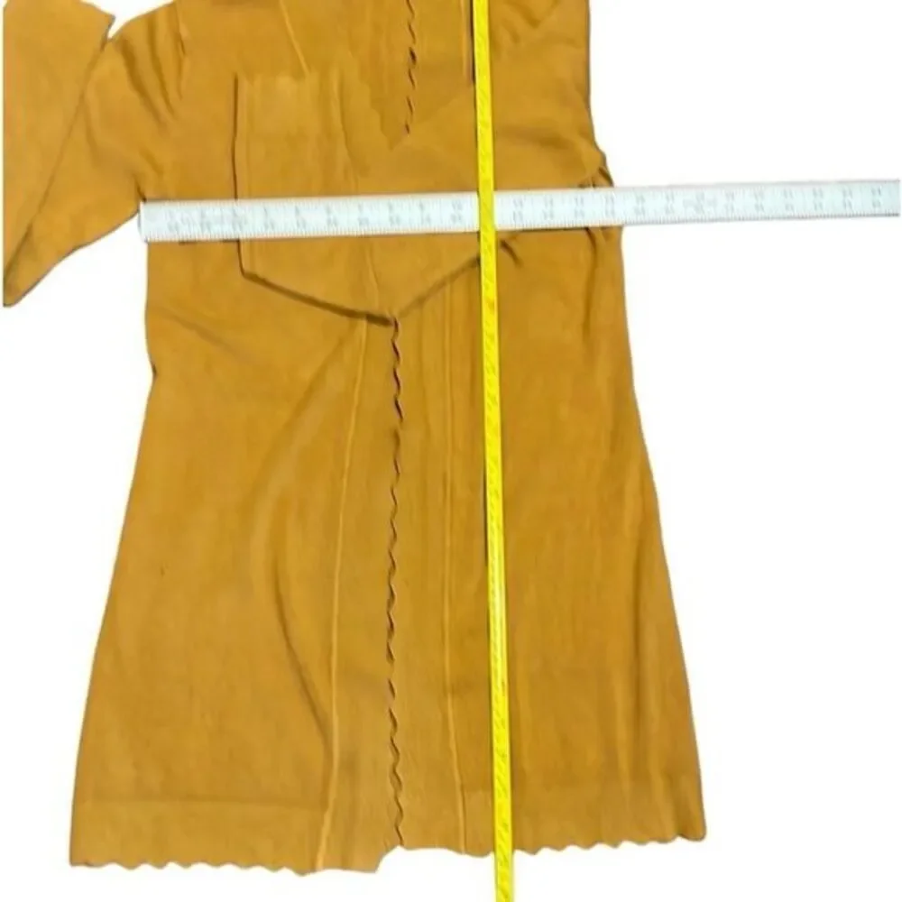 Evolution women's cardigan Size XSP‎ golden mustard holiday scalloped trim NWT