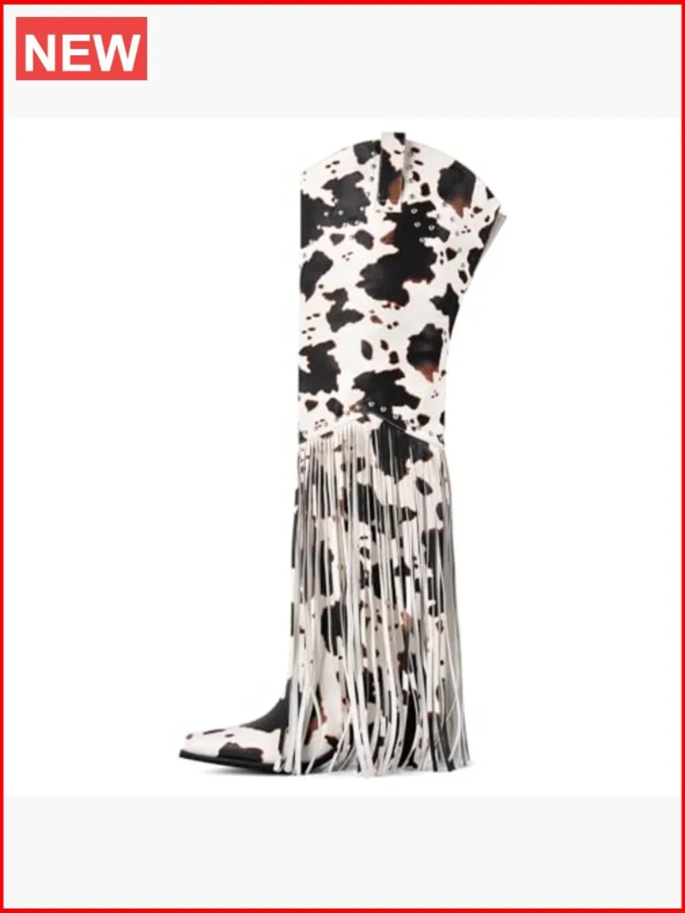 Western Fringe Thigh High Cowboy Boots Over Knee Wide Calf Cowgirl
