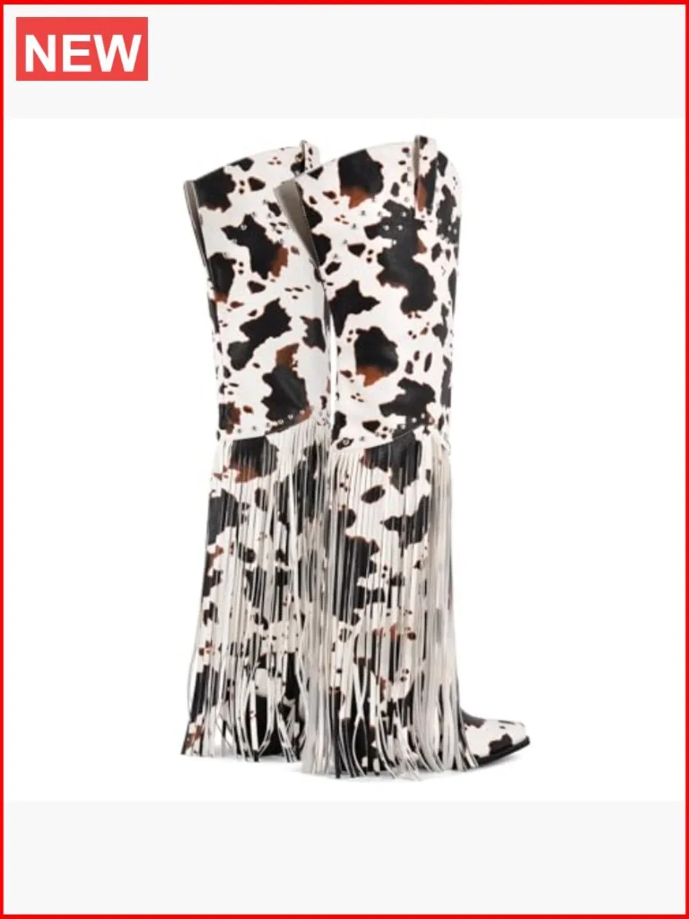 Western Fringe Thigh High Cowboy Boots Over Knee Wide Calf Cowgirl
