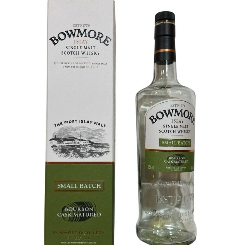 Bowmore Small Batch - Empty Single Malt Scotch Whisky Bottle,‎ Box + Cork