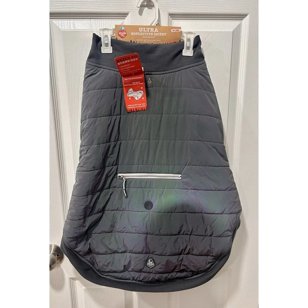Arcadia Trail Dog Ultra Reflective‎ Sherpa Jacket Grey Sz XX-Large 42