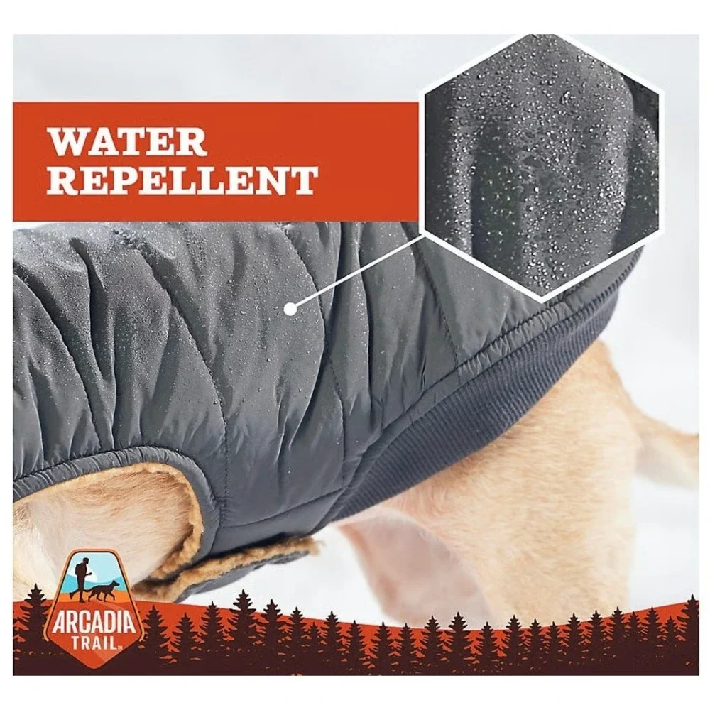 Arcadia Trail Dog Ultra Reflective‎ Sherpa Jacket Grey Sz XX-Large 42