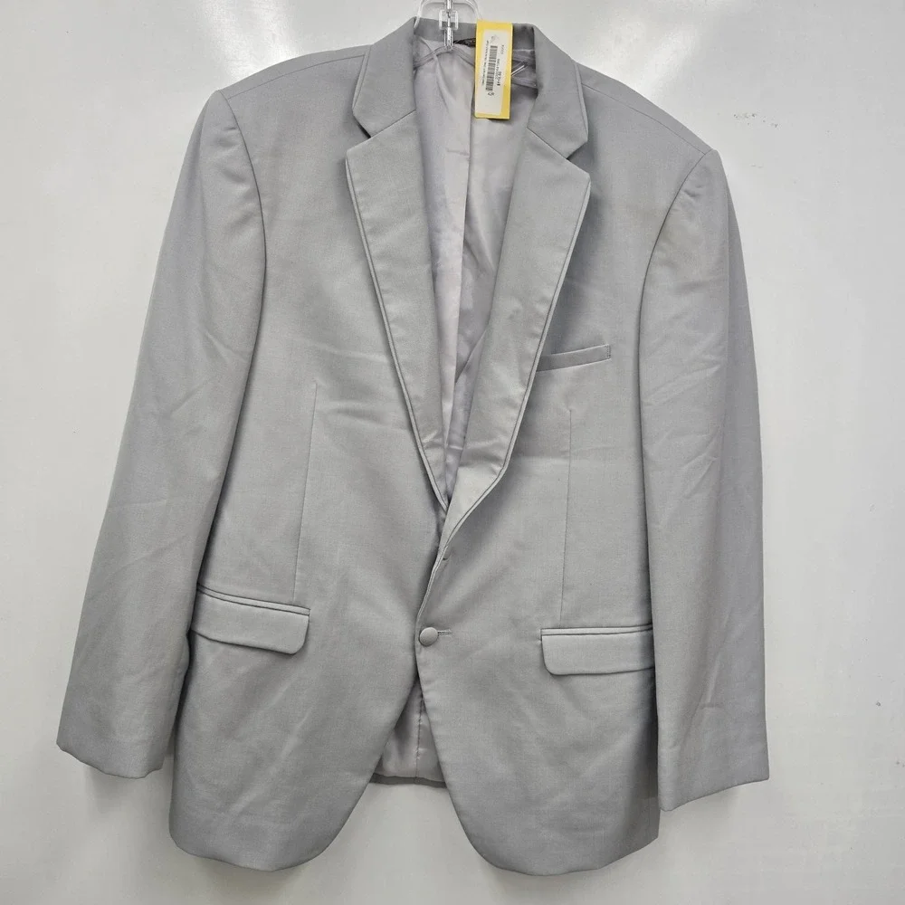 ALLURE MEN CEMENT GREY Tuxedo Sports‎ Coat Blazer Notch Coat 42R Formal Wear
