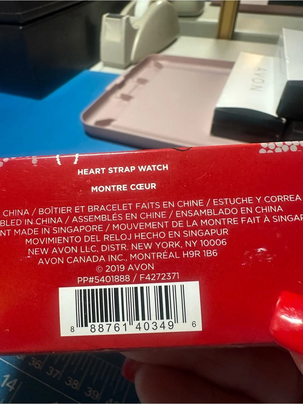 Avon Red Heart Watch with Red Strap