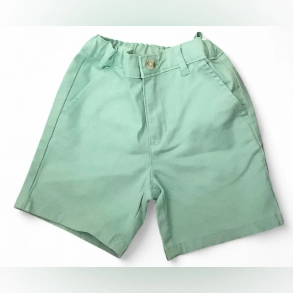 Gymboree Boys Seafoam Green Denim Bermuda Cotton Shorts Size 4T