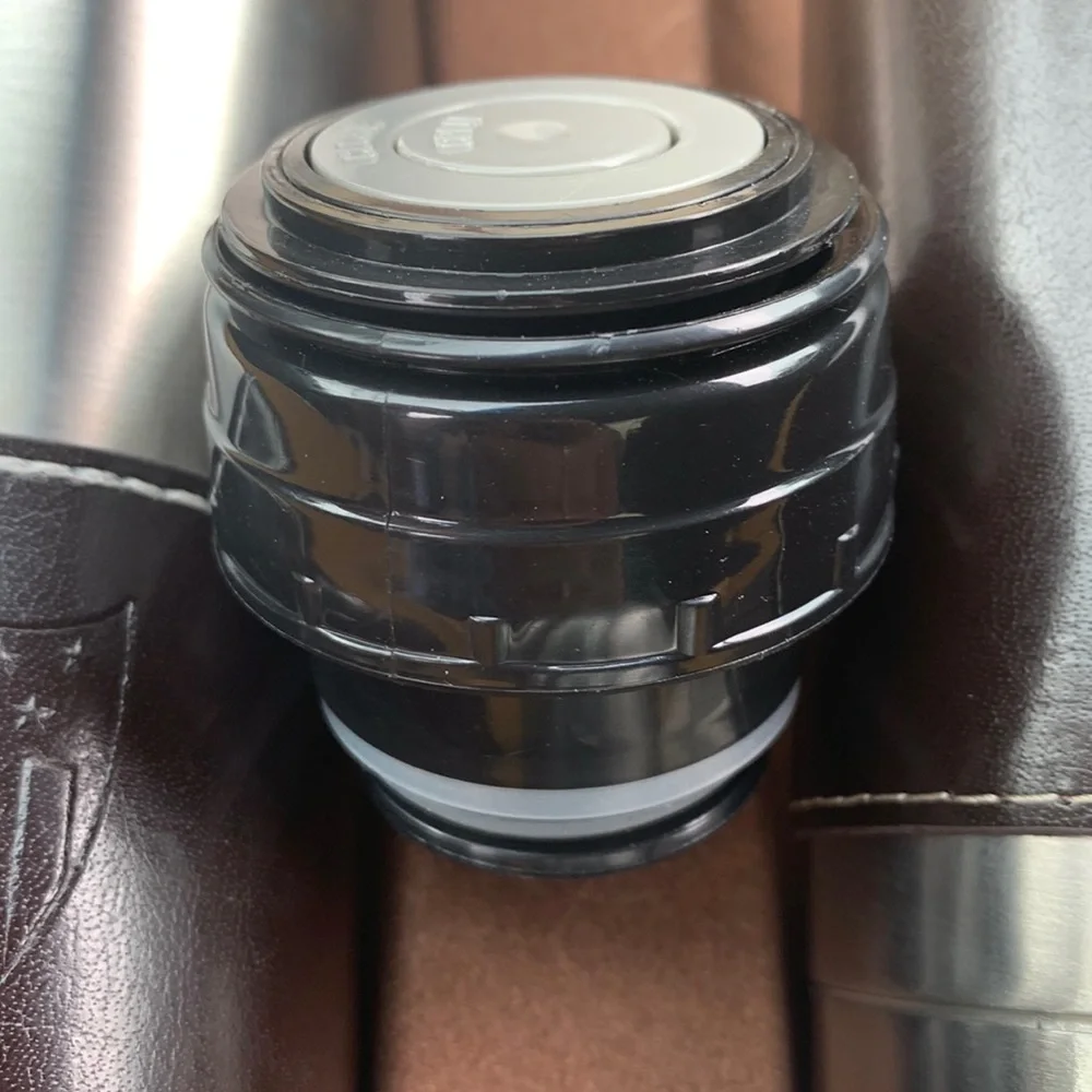 Leeman New‎ York Leather-Wrapped Thermos/Tumbler Set
