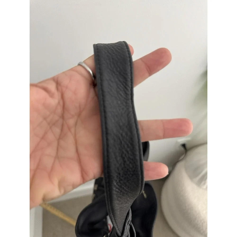 Tahari black leather