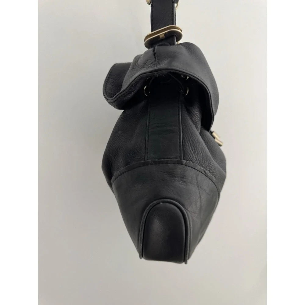 Tahari black leather