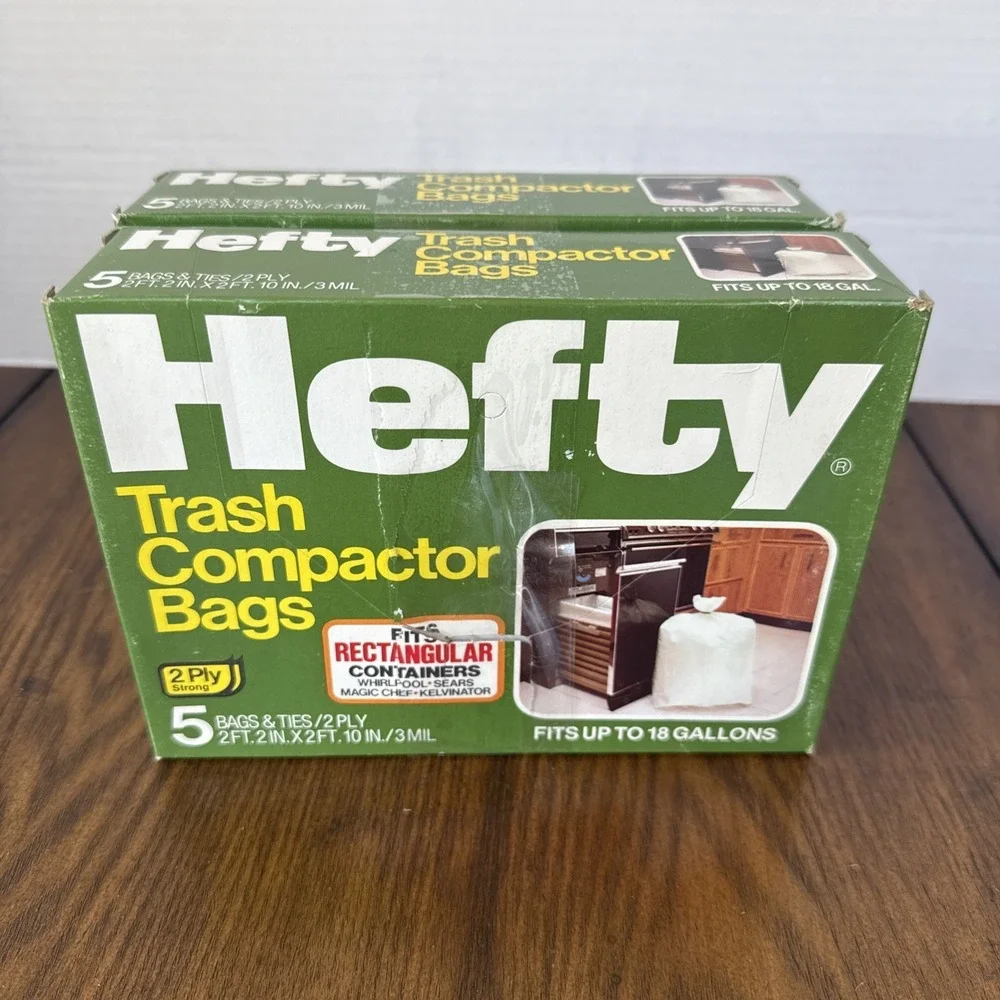 Hefty 18 Gallon Trash‎ Compactor Bags 5 Backpack Liners Per Box - Lot of 2