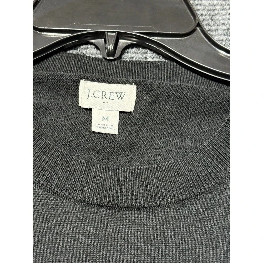 J.Crew Short Sleeve Sweater Women Medium Black Condition Cotton Knit CF384